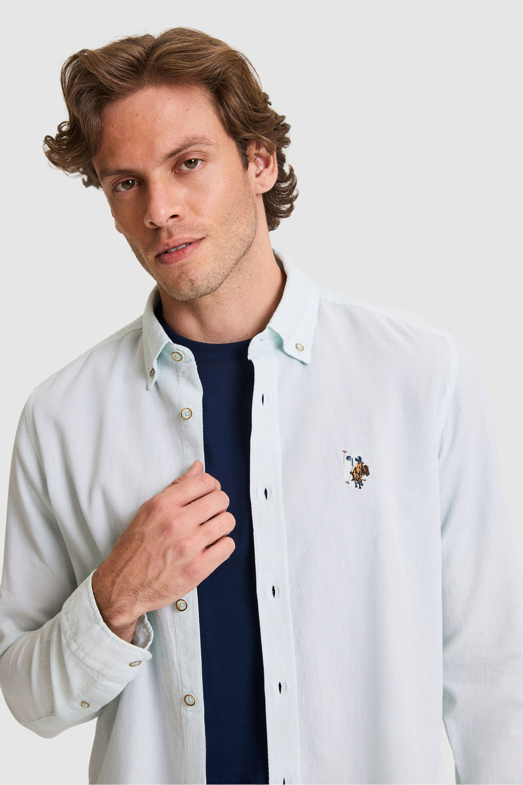 Erkek Su Ye_ili Uzun Kollu Basic G_mlek - U.s. polo assn фото 2