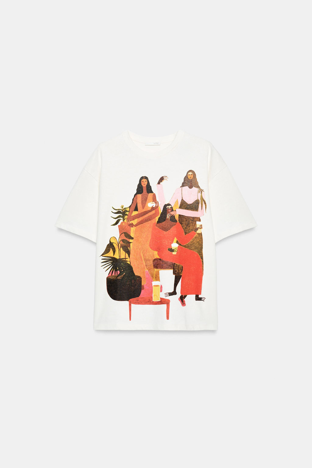 CAMISETA ESTAMPADA MANUJA WALDIA / Blanco roto - Zara фото 4