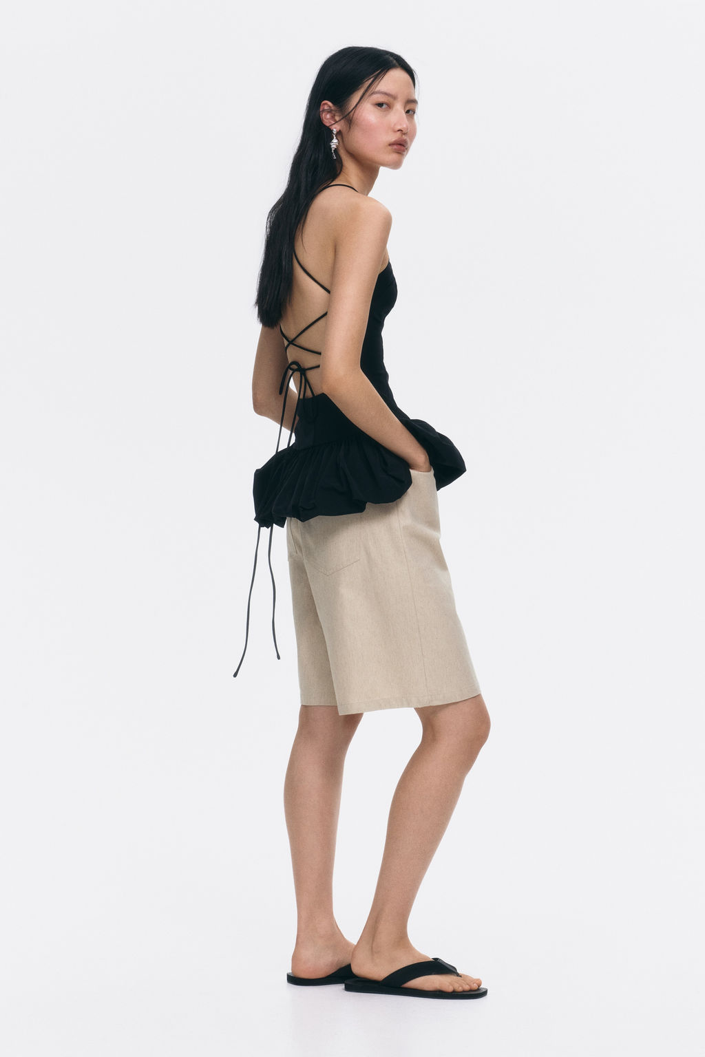 Bermudas en mezcla de lino - H&m фото 2
