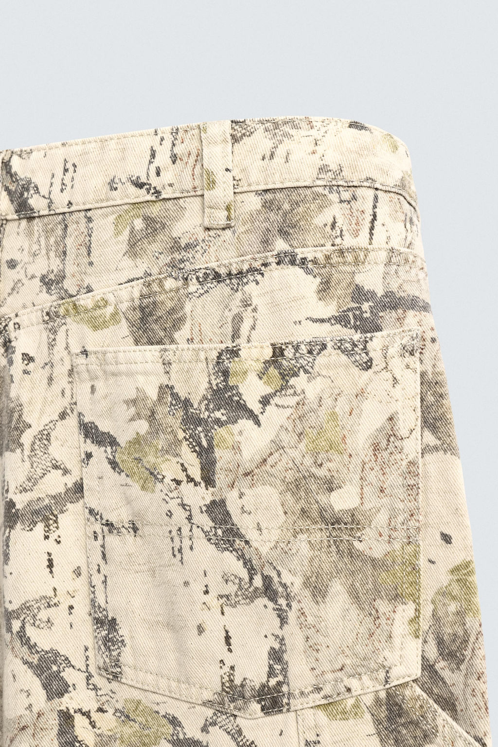 CARPENTER BALLOON FIT TROUSERS ABSTRACT PRINT - Zara фото 10