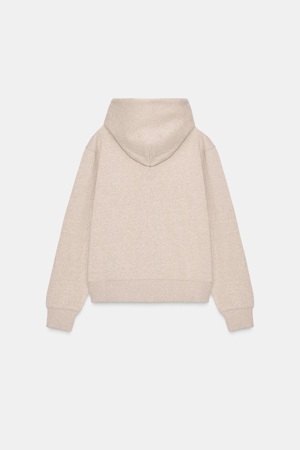 SUDADERA CAPUCHA B?SICA / Beige vigor? - Zara фото 6