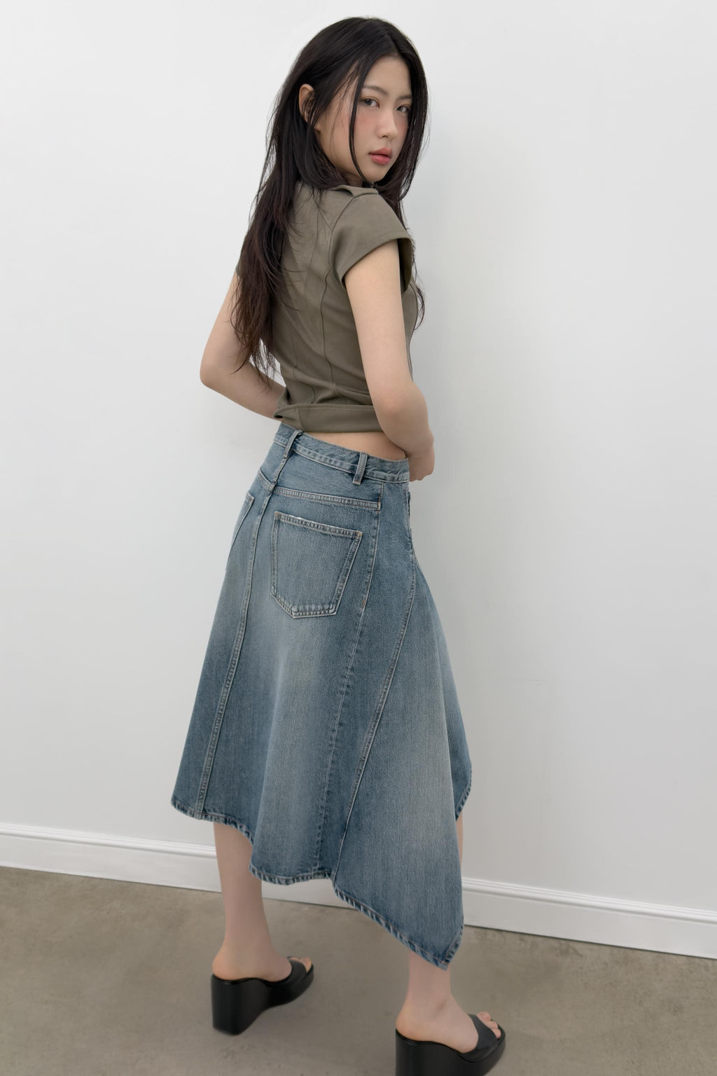 FALDA DENIM TRF ASIM?TRICA / Azul - Zara фото 6