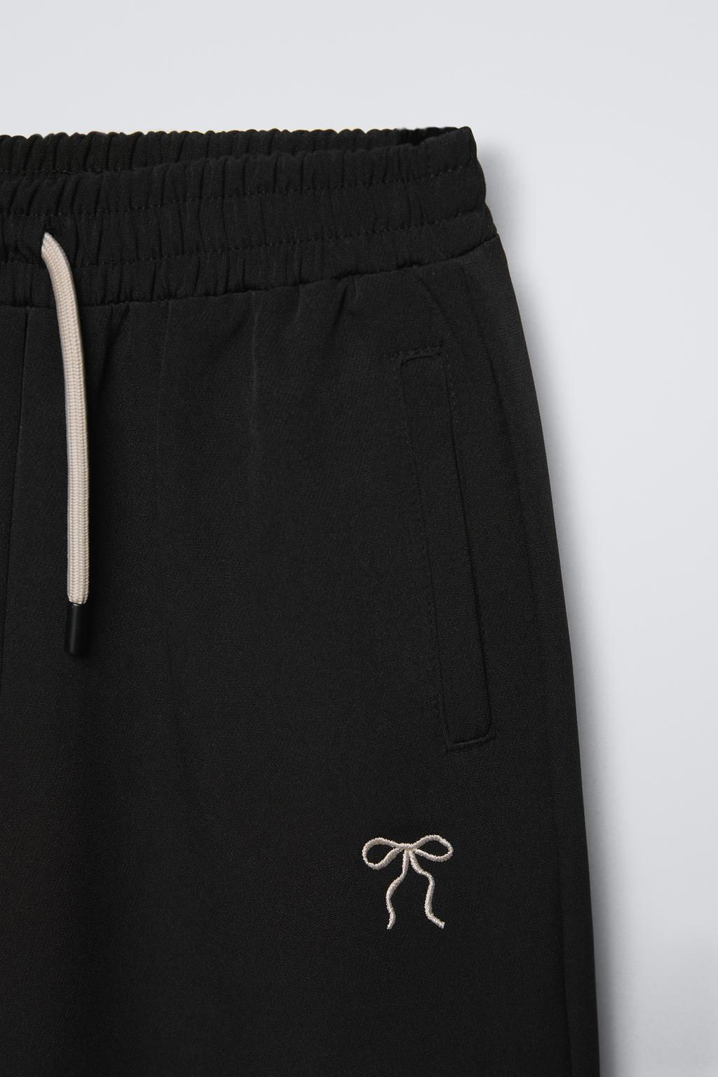 WIDE-LEG TROUSERS WITH EMBROIDERED BOW - Zara фото 3