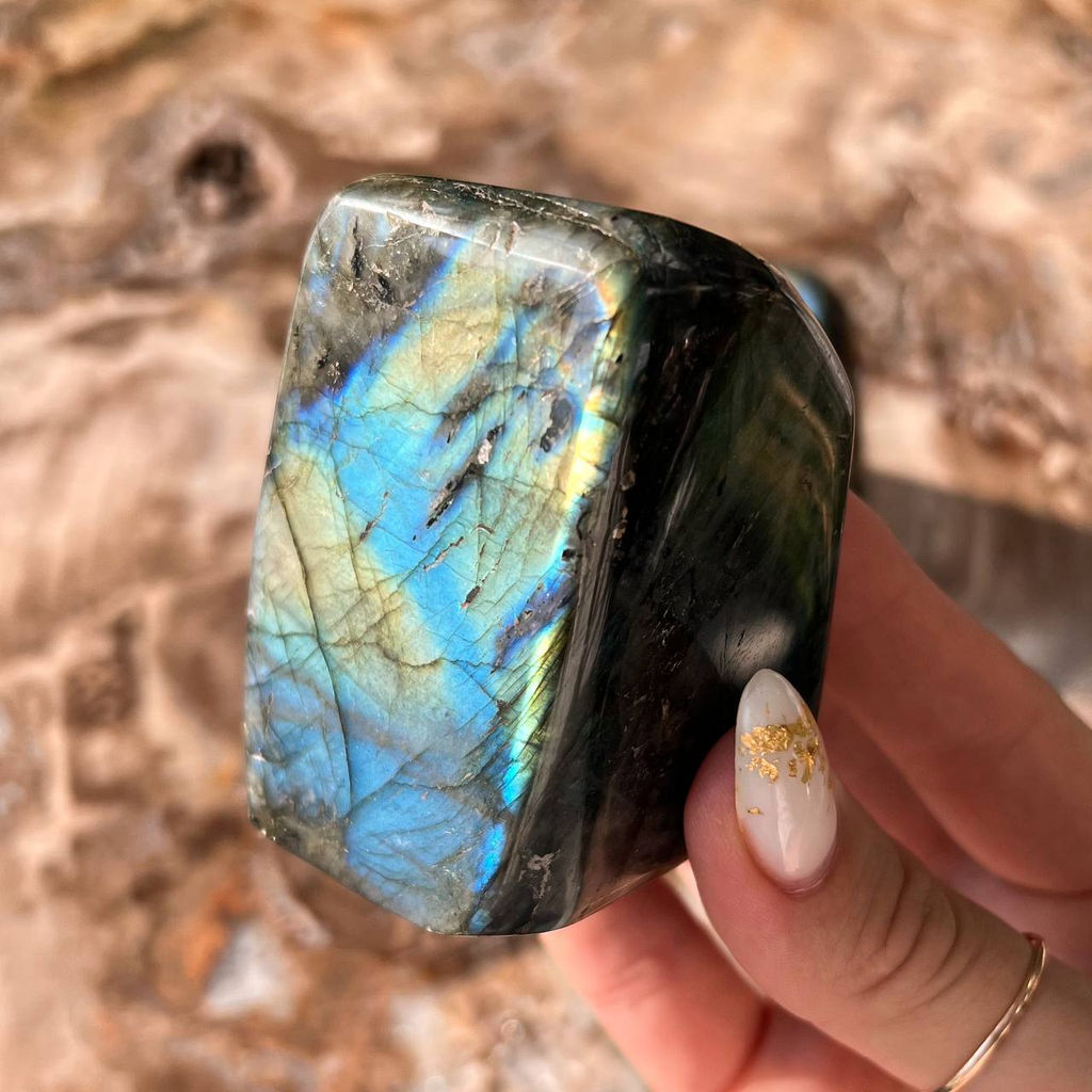 Срез (экран) из камня Лабрадор полированный - Радуга самоцветов фото 2