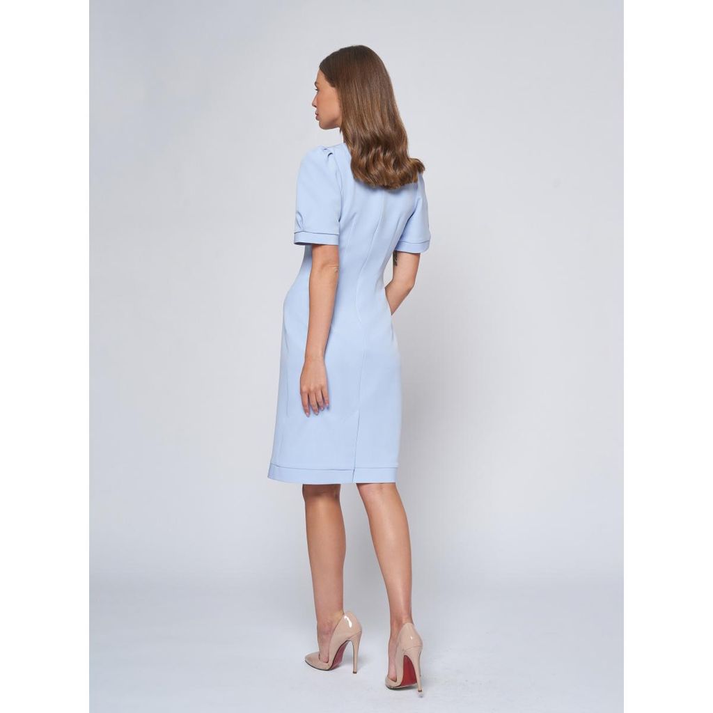 УЦЕНКА. Платье-футляр голубого цвета длины мини - 1001dress фото 6