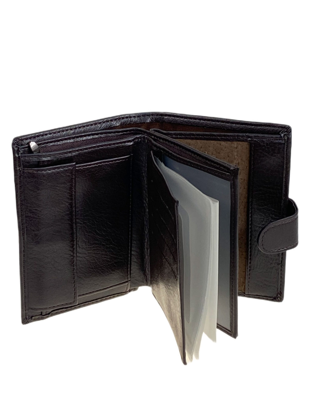 Кошелек-органайзер мужской из натуральной кожи, цвет кофе - Greta фото 2