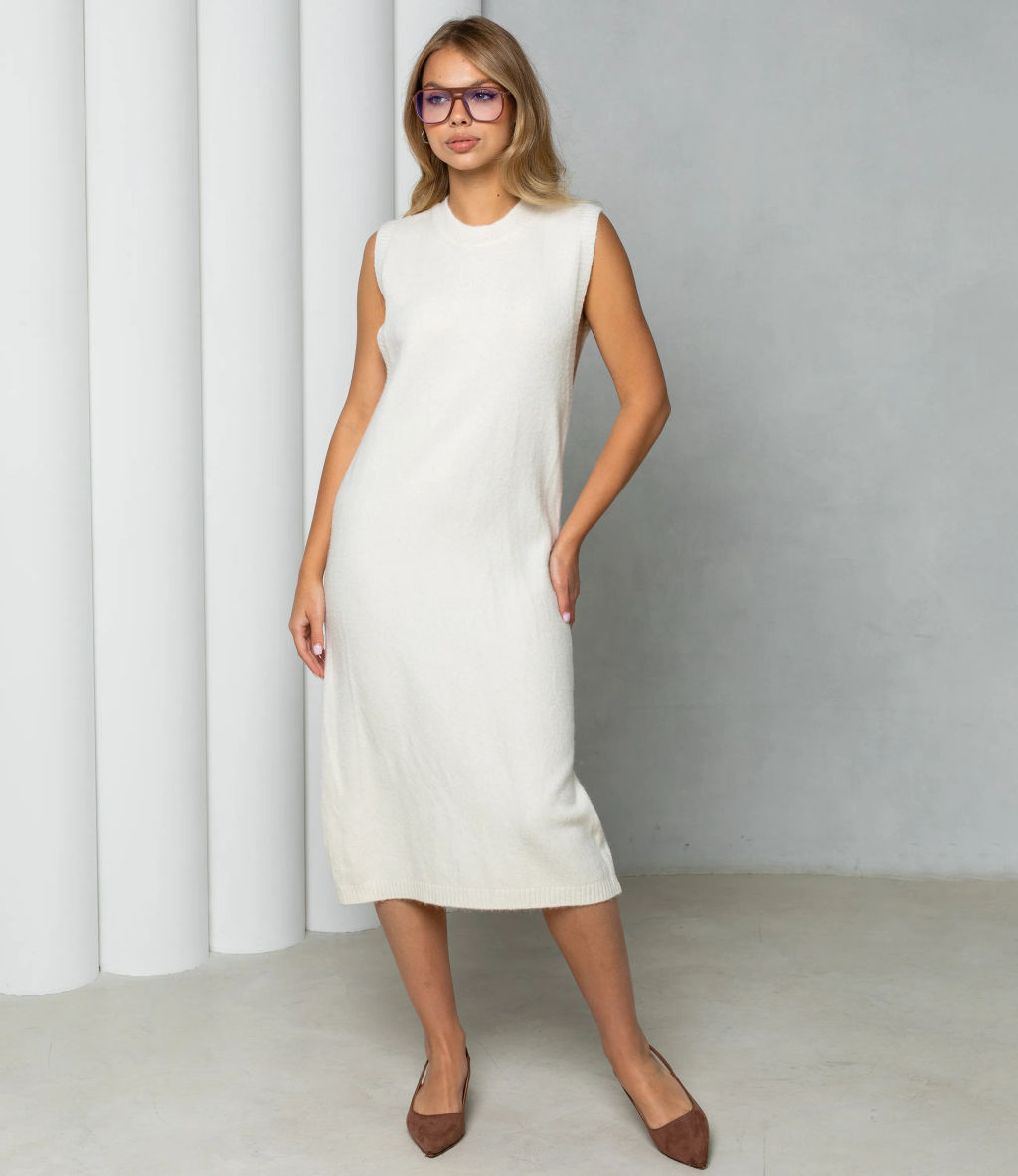 Жилет #КТ250612, кремовый