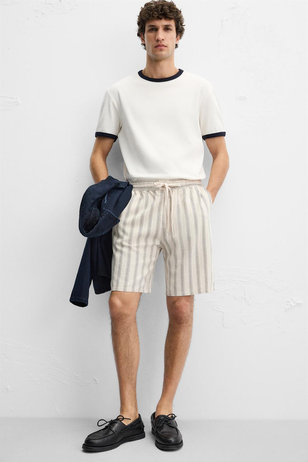 LINEN - VISCOSE BERMUDA SHORTS - Zara фото 27