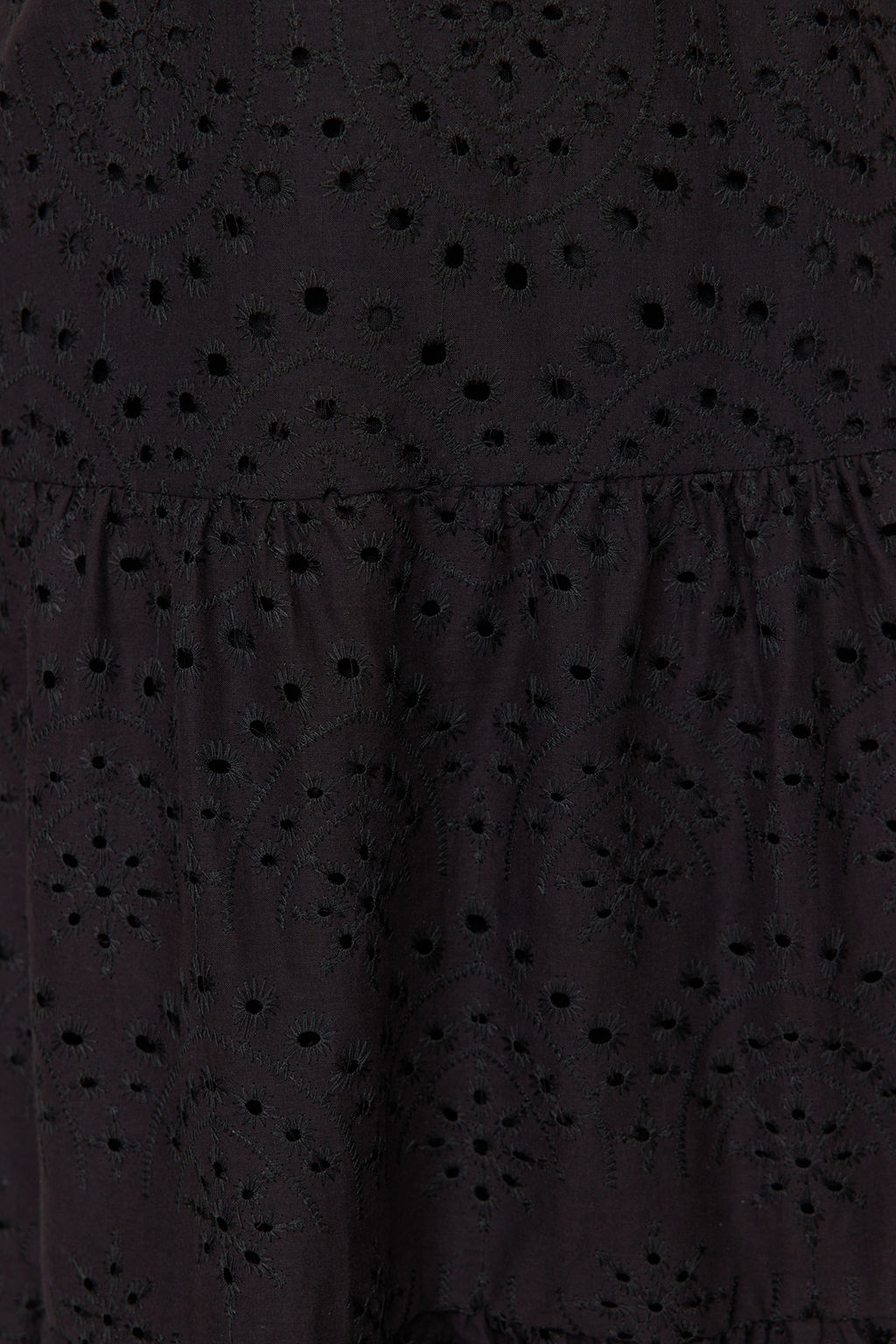 Siyah Belden Ac?lan Midi Brode Astarl? Dokuma Elbise TWOSS23EL00156