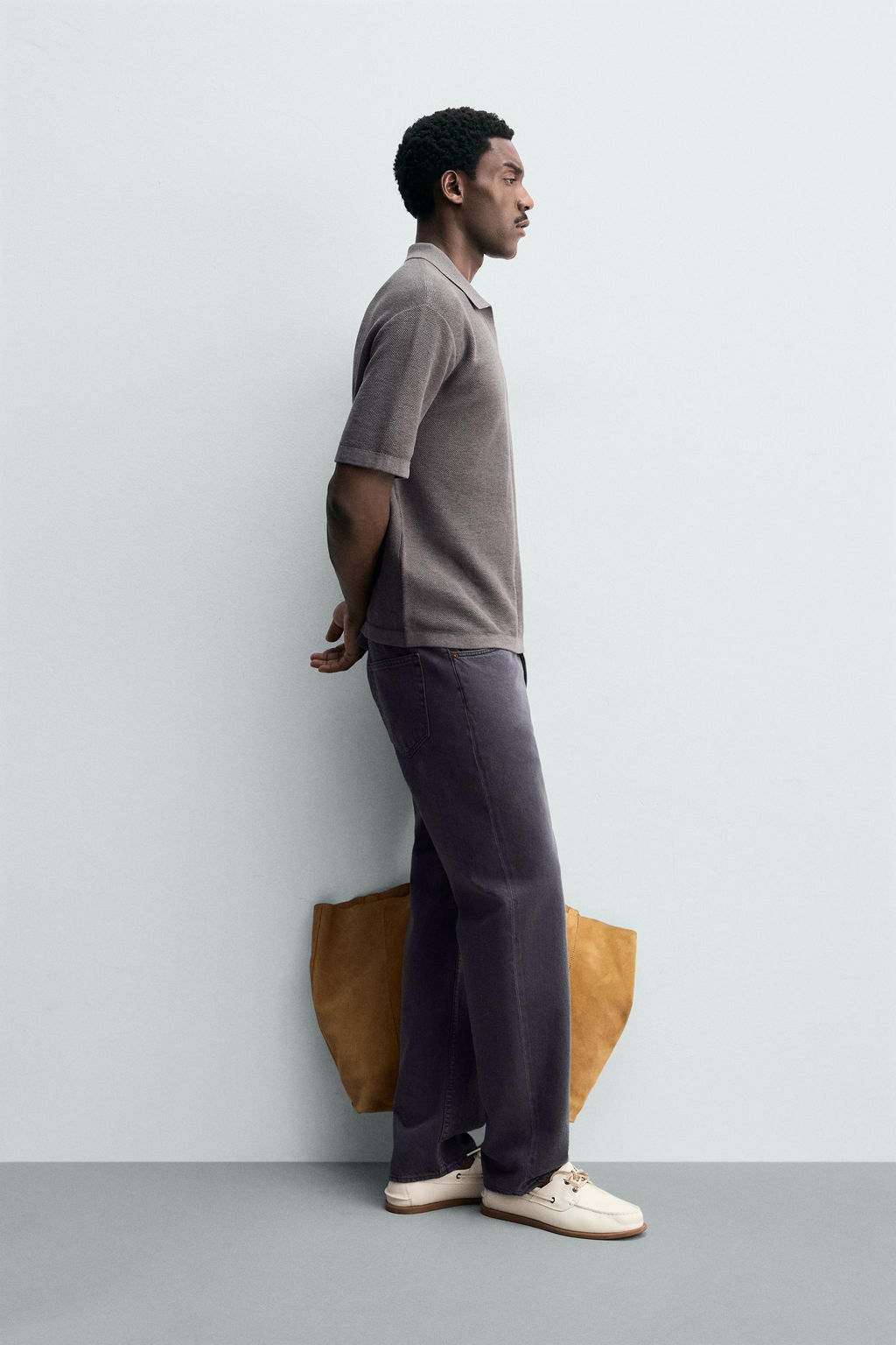 POLO PUNTO RELAXED FIT / Gris - Zara фото 4