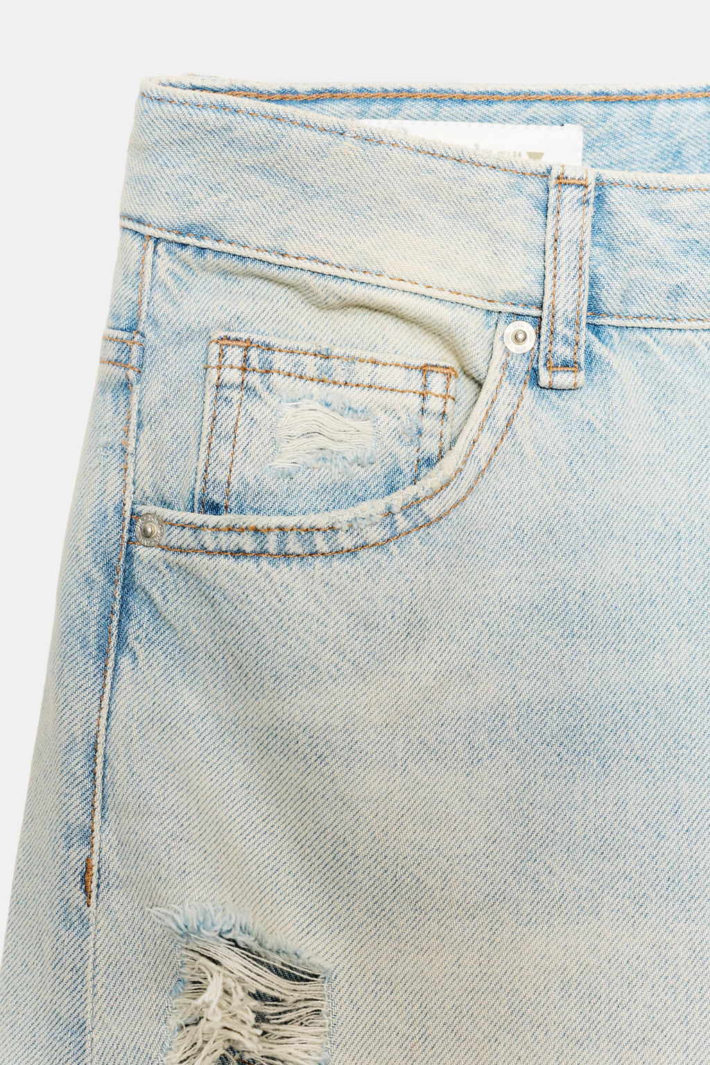 JEANS TRF BAGGY TIRO MEDIO / Azul claro - Zara фото 5