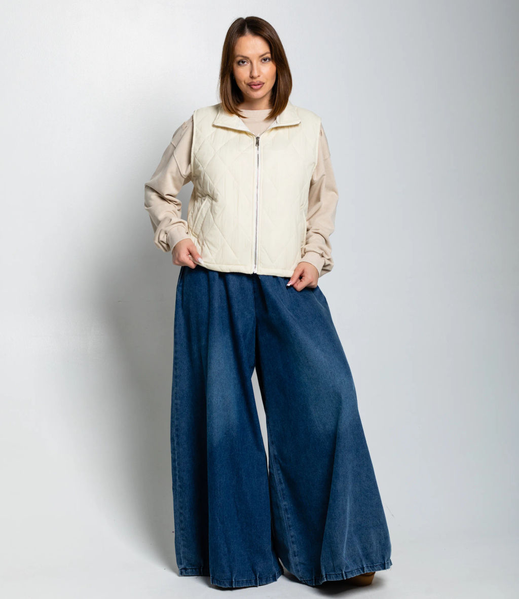 Жилет #КТ741, светло-бежевый - Dommod фото 4