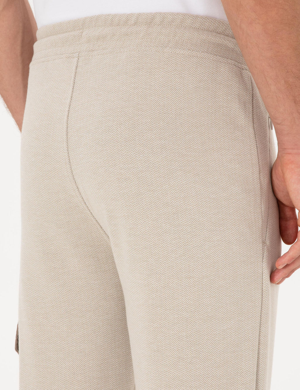 Bej Slim Fit Kargo Cepli Pa_as_ D_z E_ofman Alt_