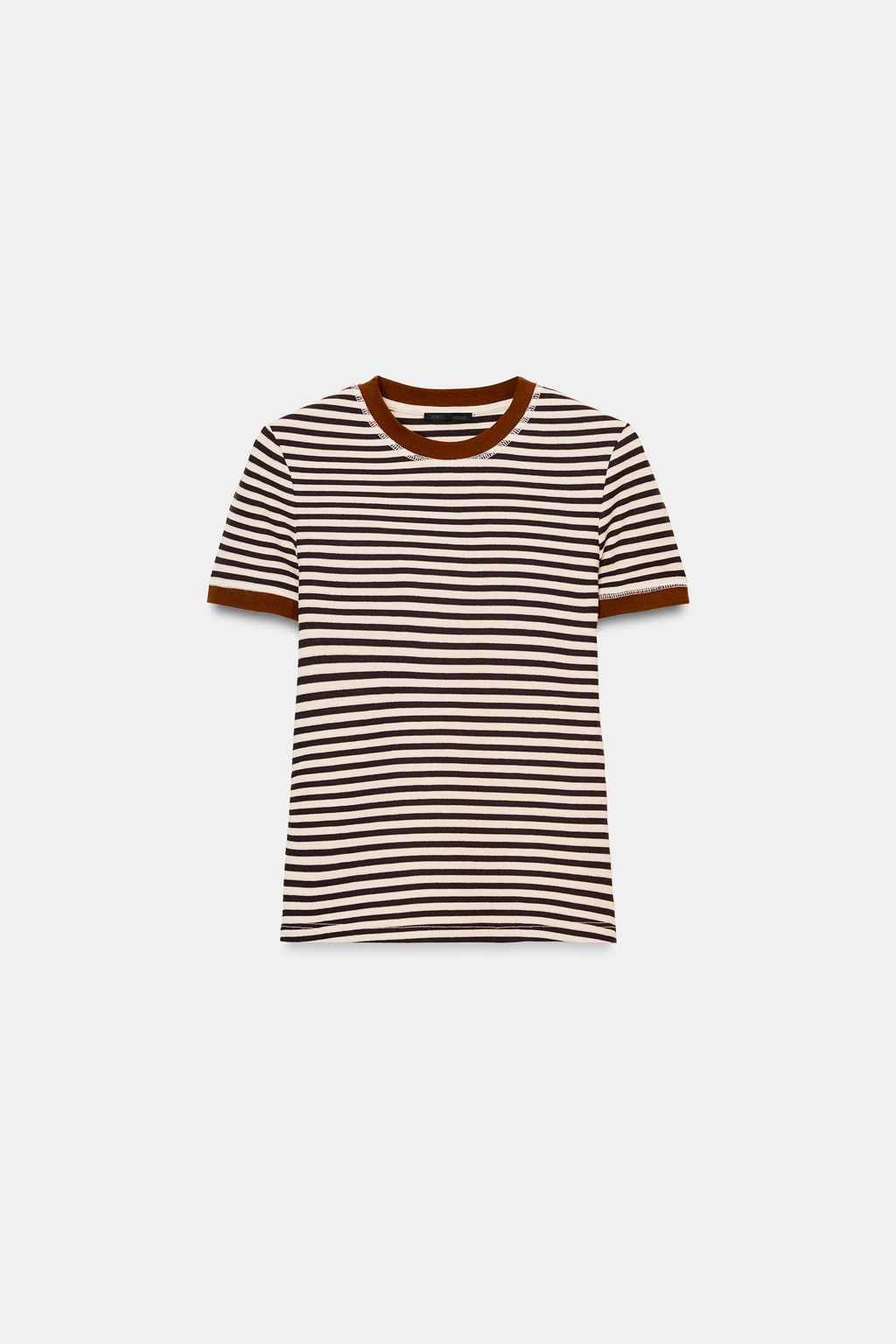 STRIPED SHORT SLEEVE T-SHIRT - Zara фото 4