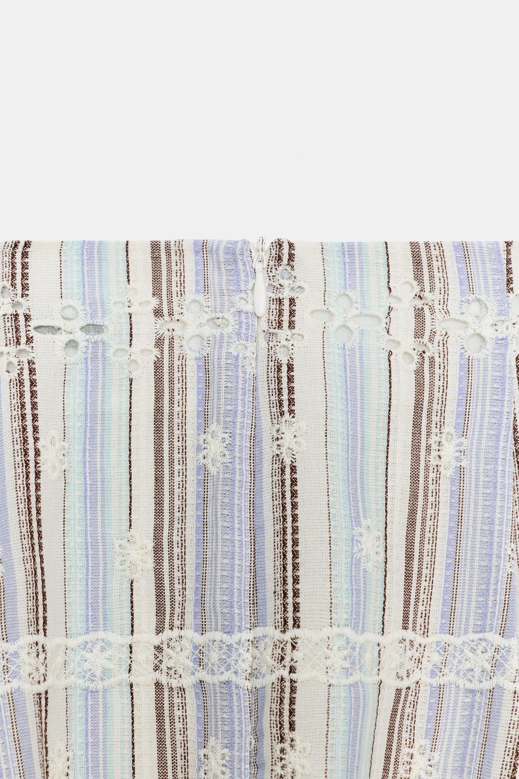 FALDA MIDI BORDADOS RAYAS / Multicolor - Zara фото 10