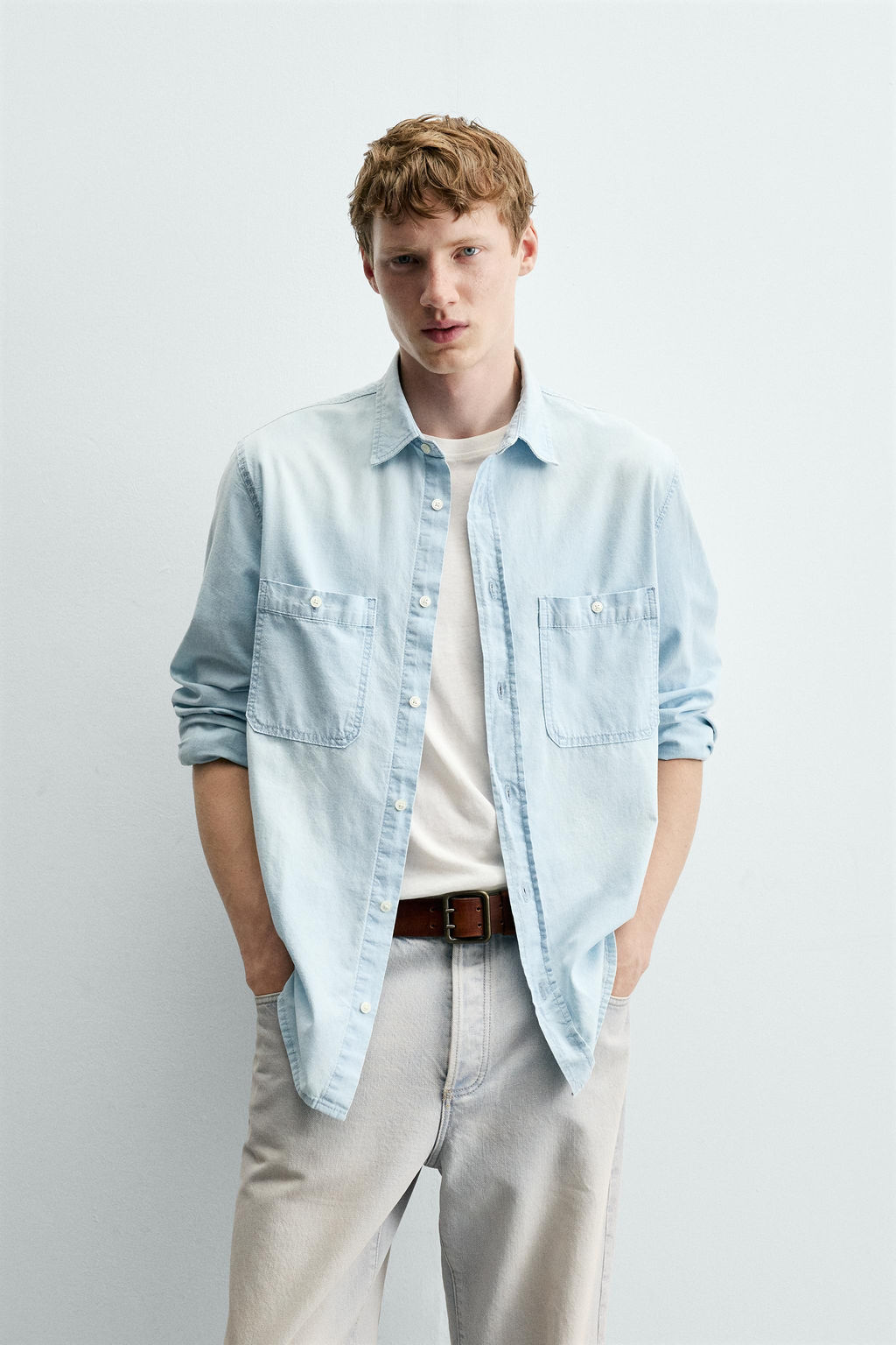 CAMISA REGULAR FIT DENIM / Azul - Zara фото 2