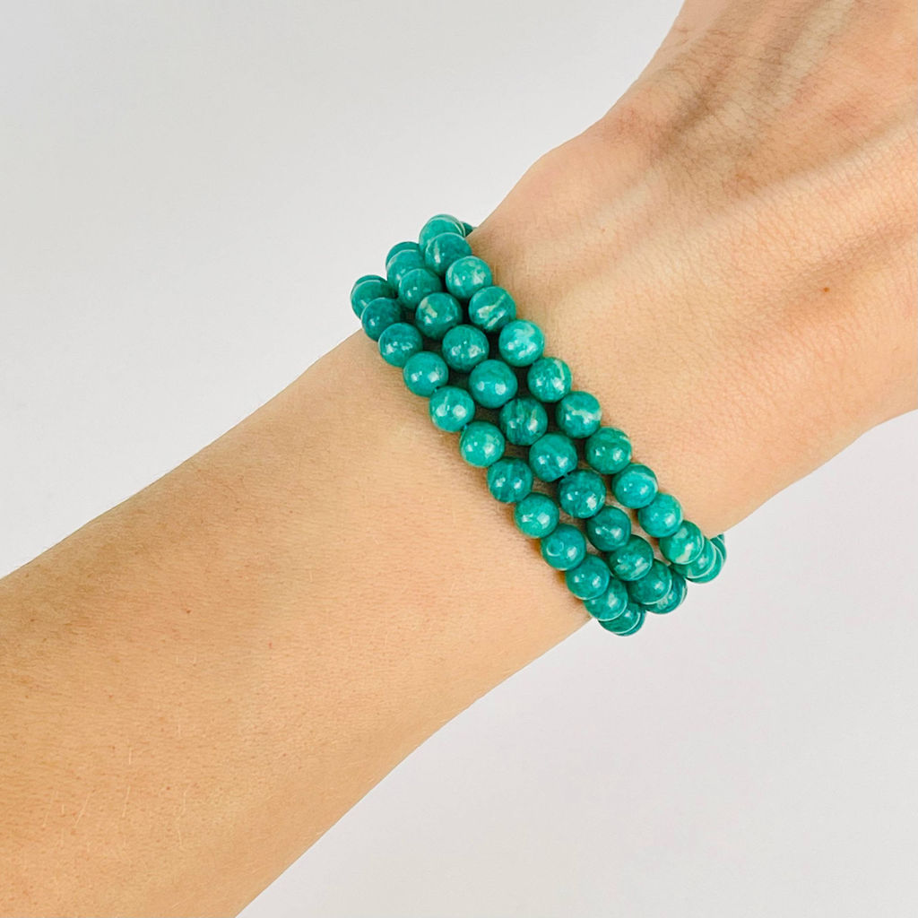 Бусины для украшений из Амазонита (70 бусин) 39 см