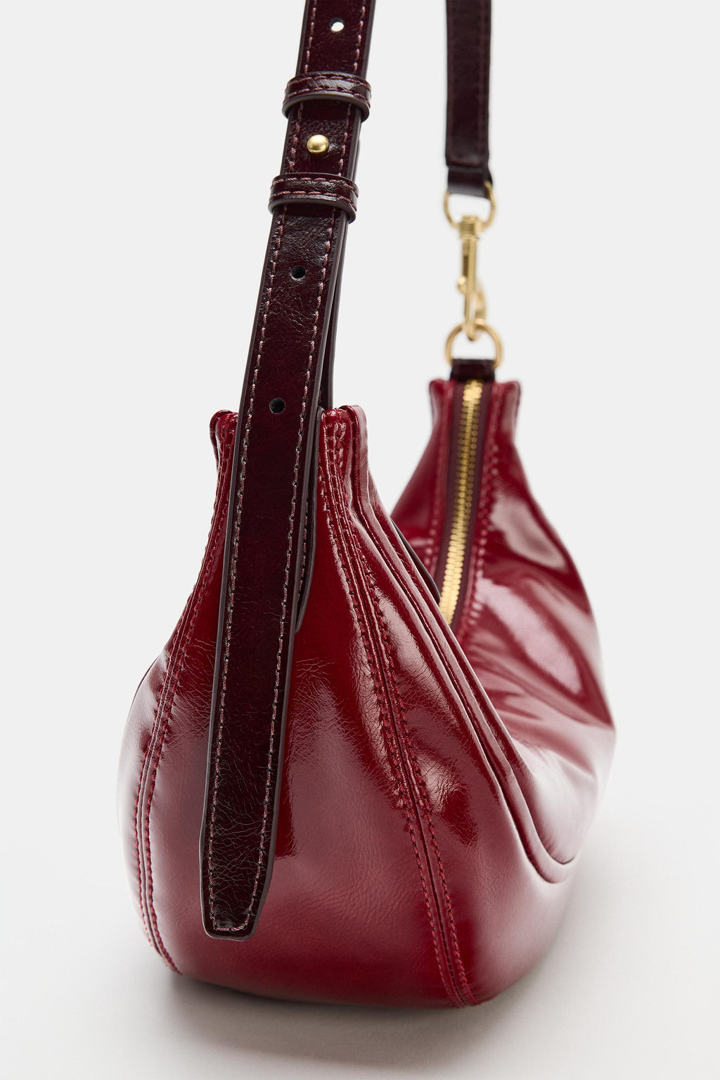 BOLSO DE HOMBRO OVALADO / Rojo - Zara фото 4