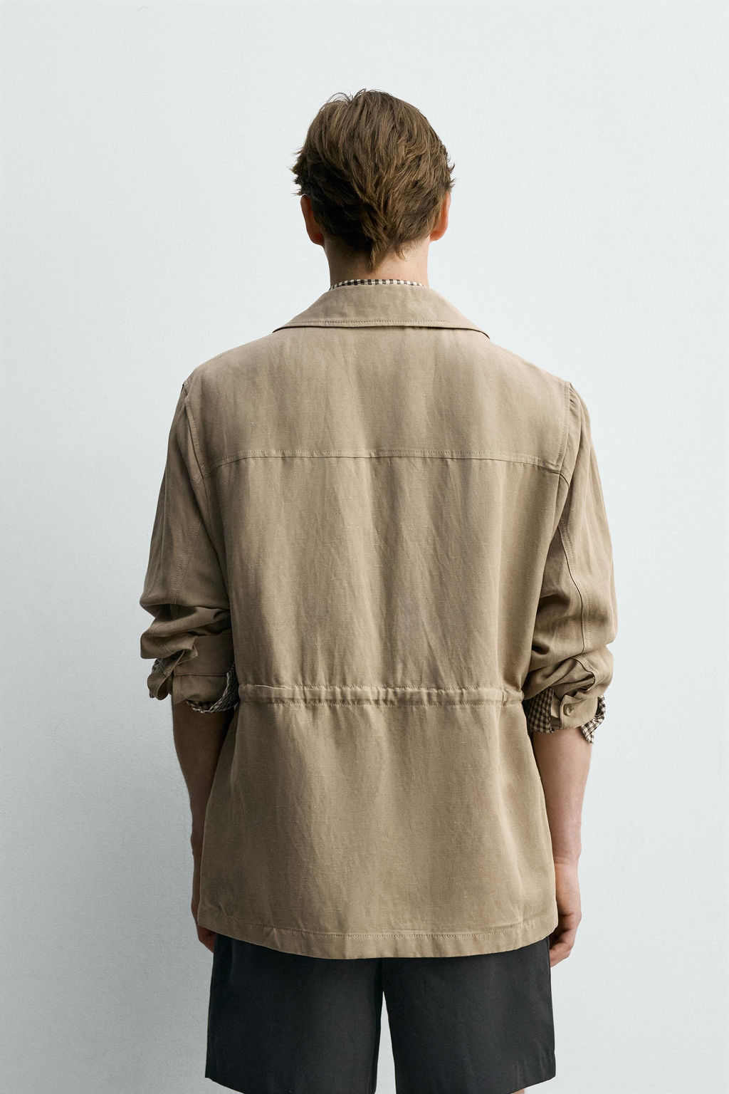 PARKA LIGERA VISCOSA - LINO / Vis?n oscuro - Zara фото 3