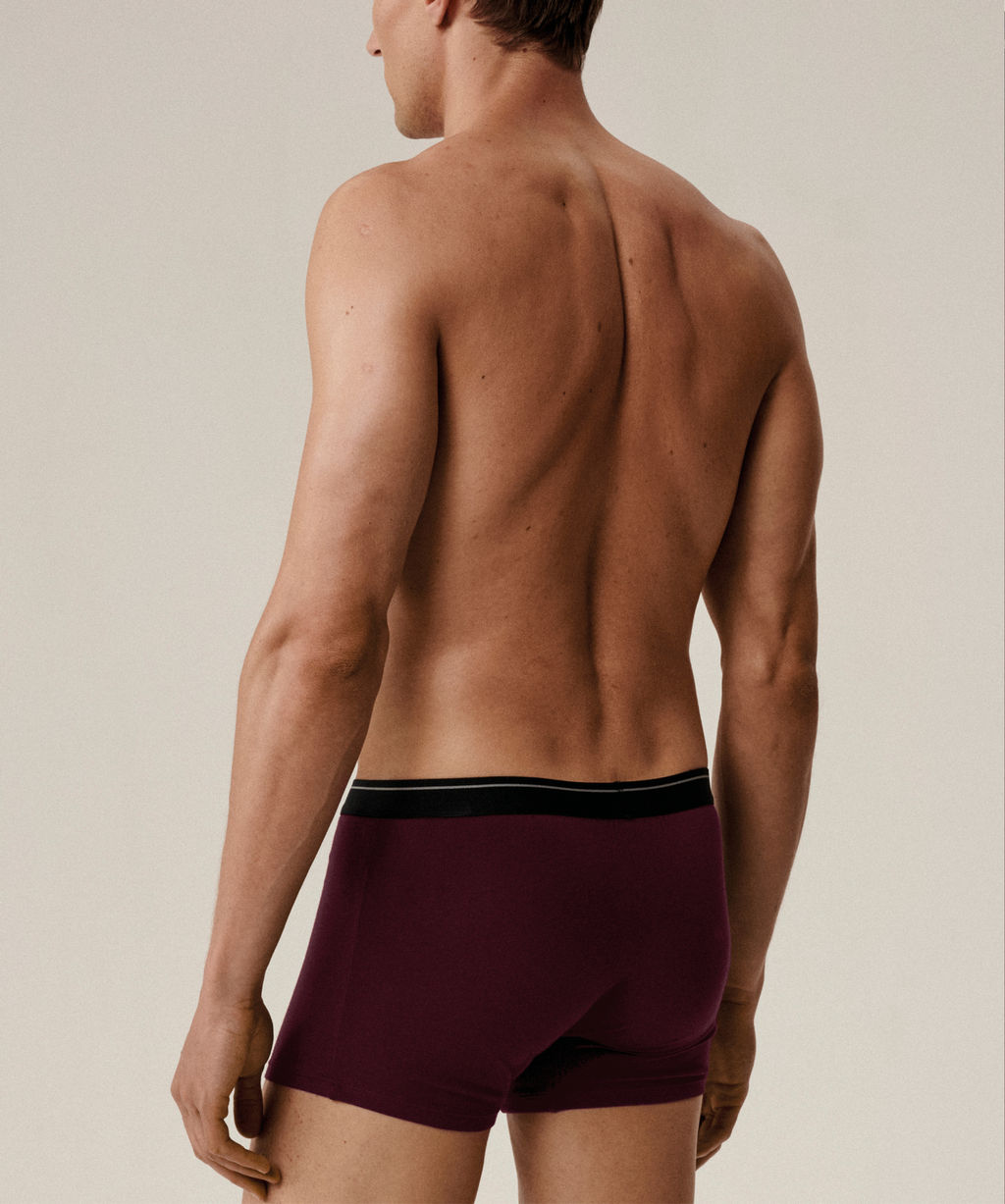 ATLANTIC 3MH-011 Трусы шорты Solid - набор (3 шт.) темно-фиолетовый + черный + темный хаки  фото 3