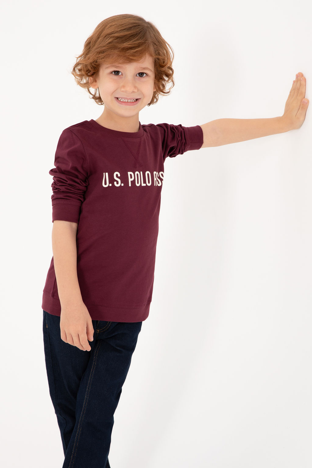 Erkek _ocuk Bordo Bisiklet Yaka Sweatshirt - U.s. polo assn фото 10