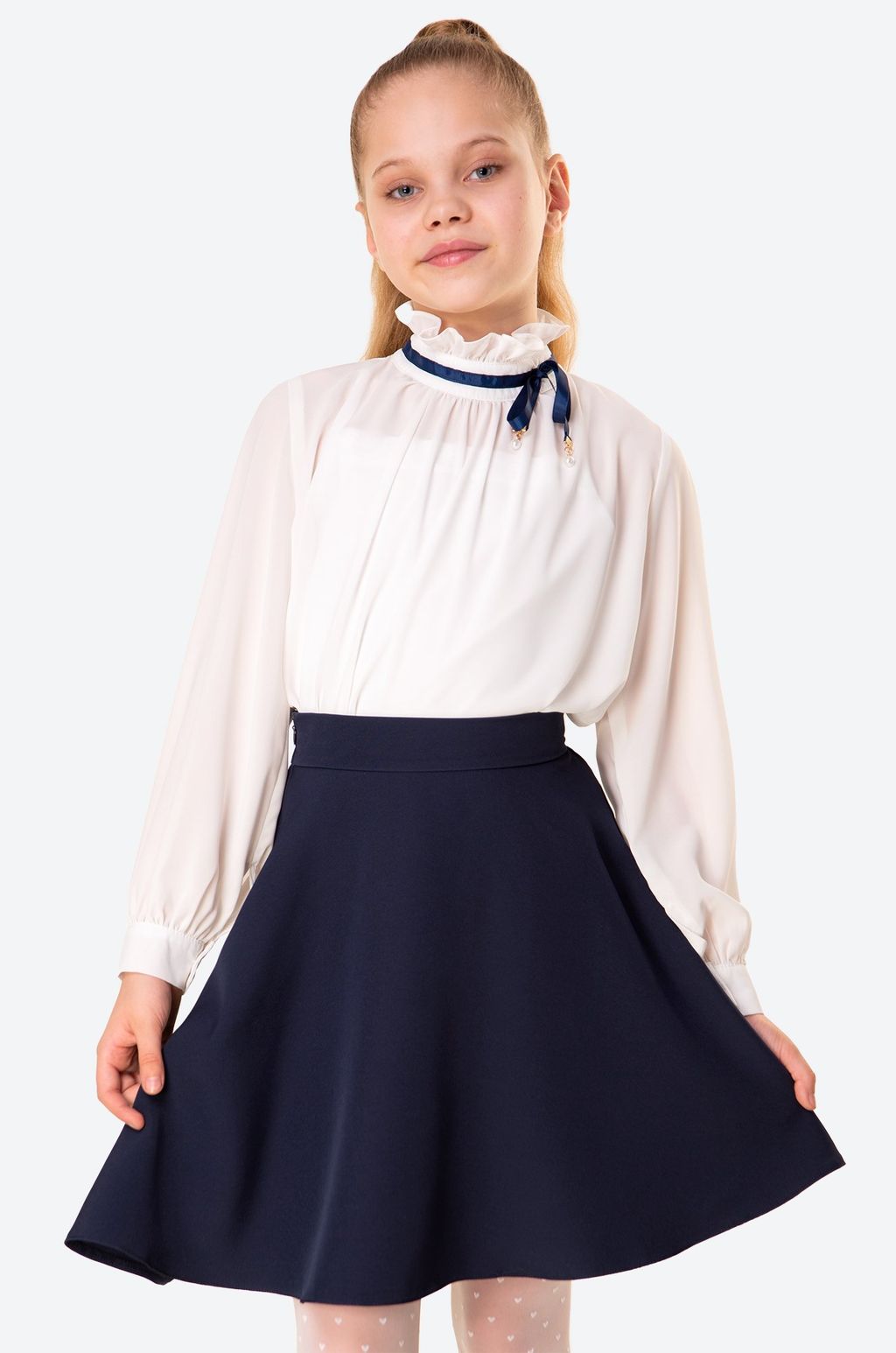 Юбка солнце для девочки школьная Happy Fox  фото 9