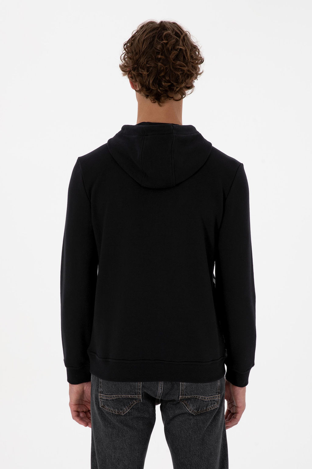 Erkek Regular Fit Kap__onlu Siyah Sweatshirt - U.s. polo assn фото 5