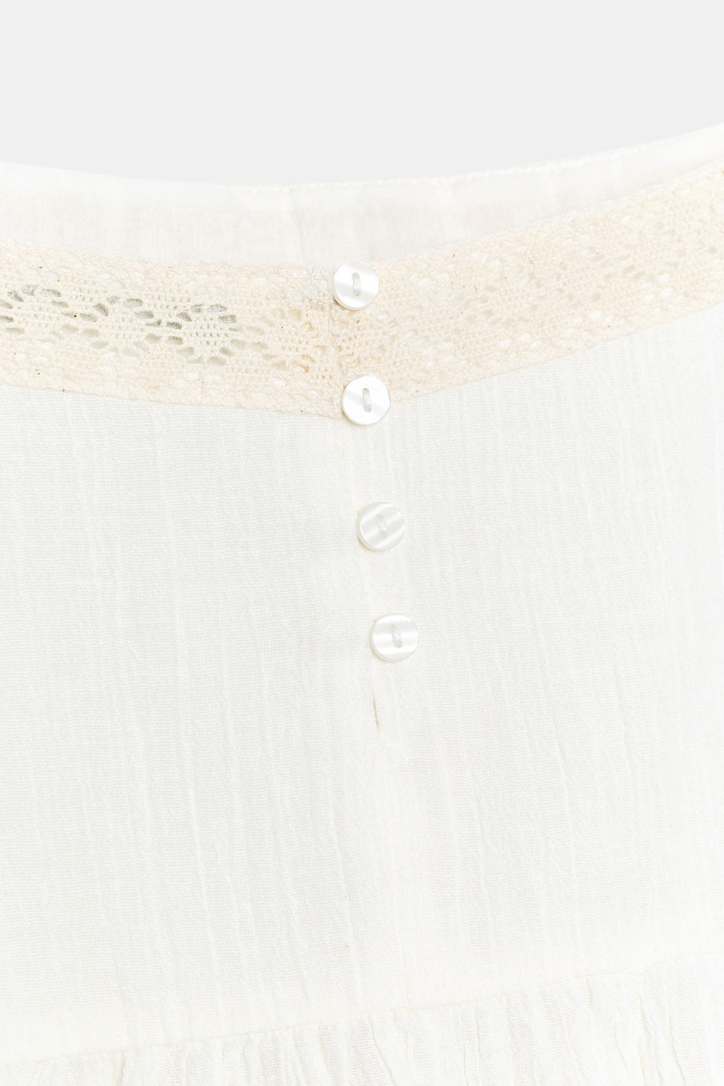TOP GASA TIRANTES BORDADOS / Crudo - Zara фото 7