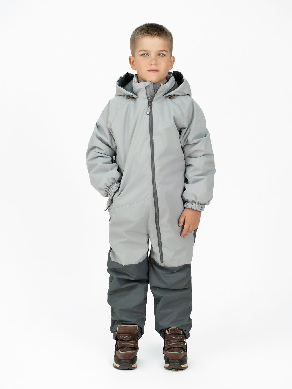 Комбинезон демисезонный серый