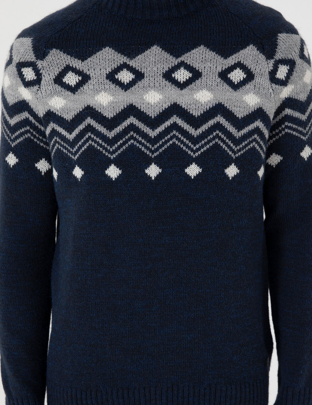 Lacivert Slim Fit Yar_m Bal_k__ Yaka Triko Kazak - Pierre cardin фото 6