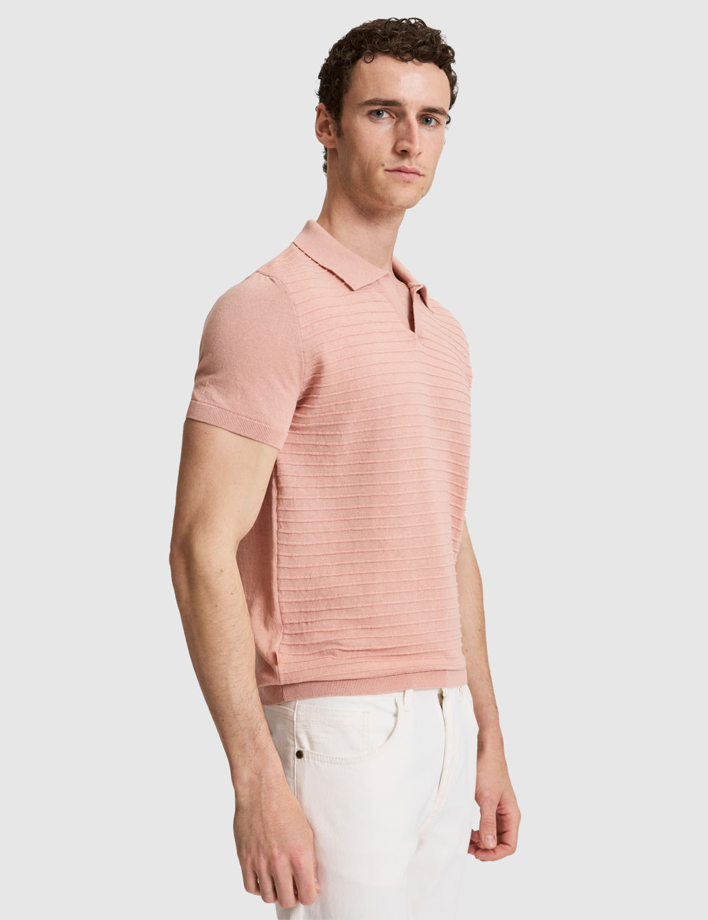 Somon Slim Fit Keten Kar___ml_ Apa_ Yaka Triko Ti__rt