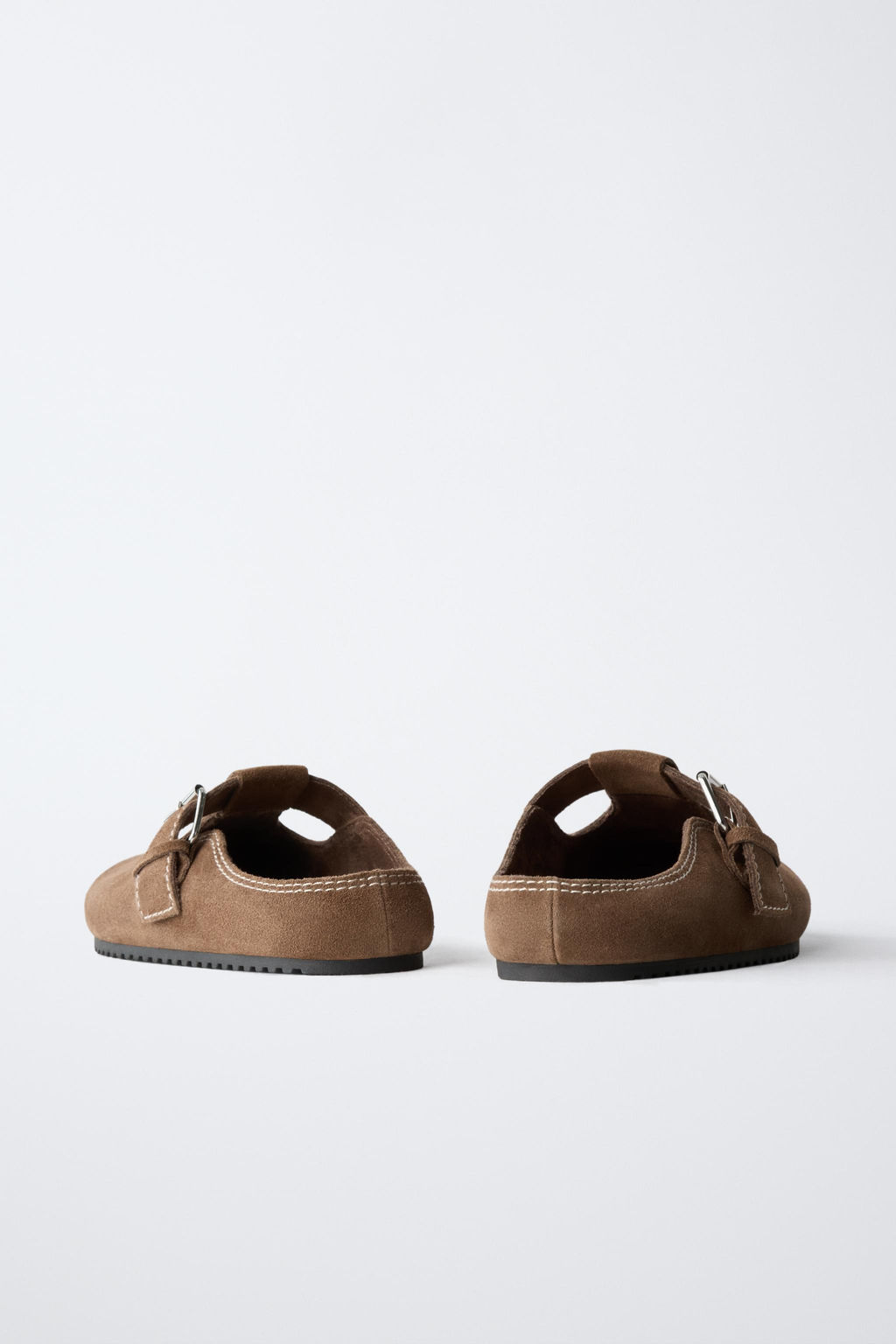 ZUECO PIEL PESPUNTES / Verde Caqui - Zara фото 5