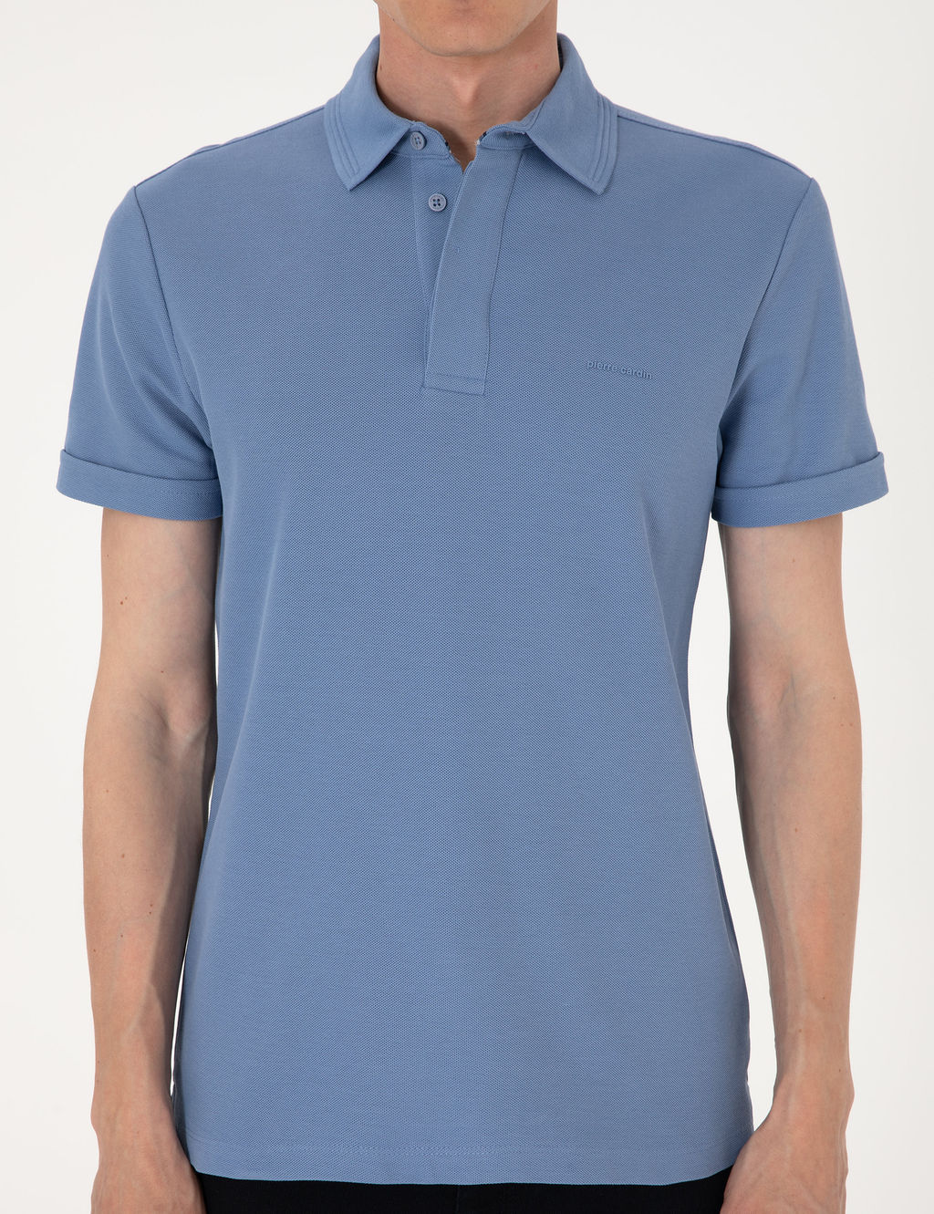 Mavi Slim Fit %100 Pamuk K_vr_lmaz Amerikan Pike Polo Yaka Basic Ti__rt