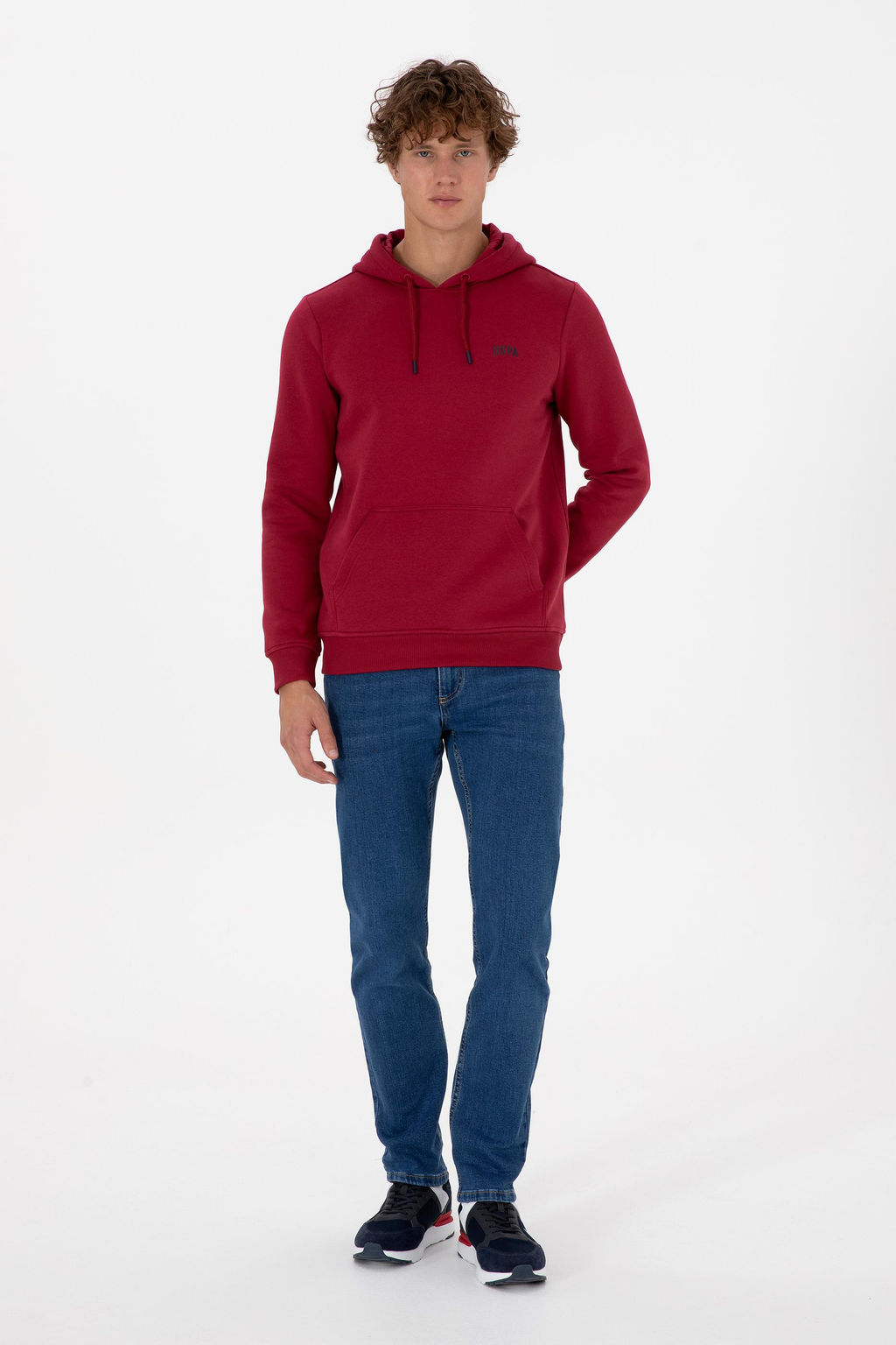 Erkek Koyu Frambuaz Basic Sweatshirt Sepette S_rpriz _ndirim - U.s. polo assn фото 4