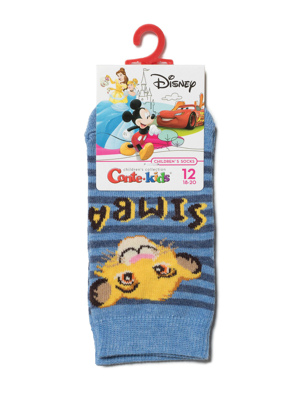 Цена за 2 пары Conte-kids Носки с рисунками Disney Lycra® голубой