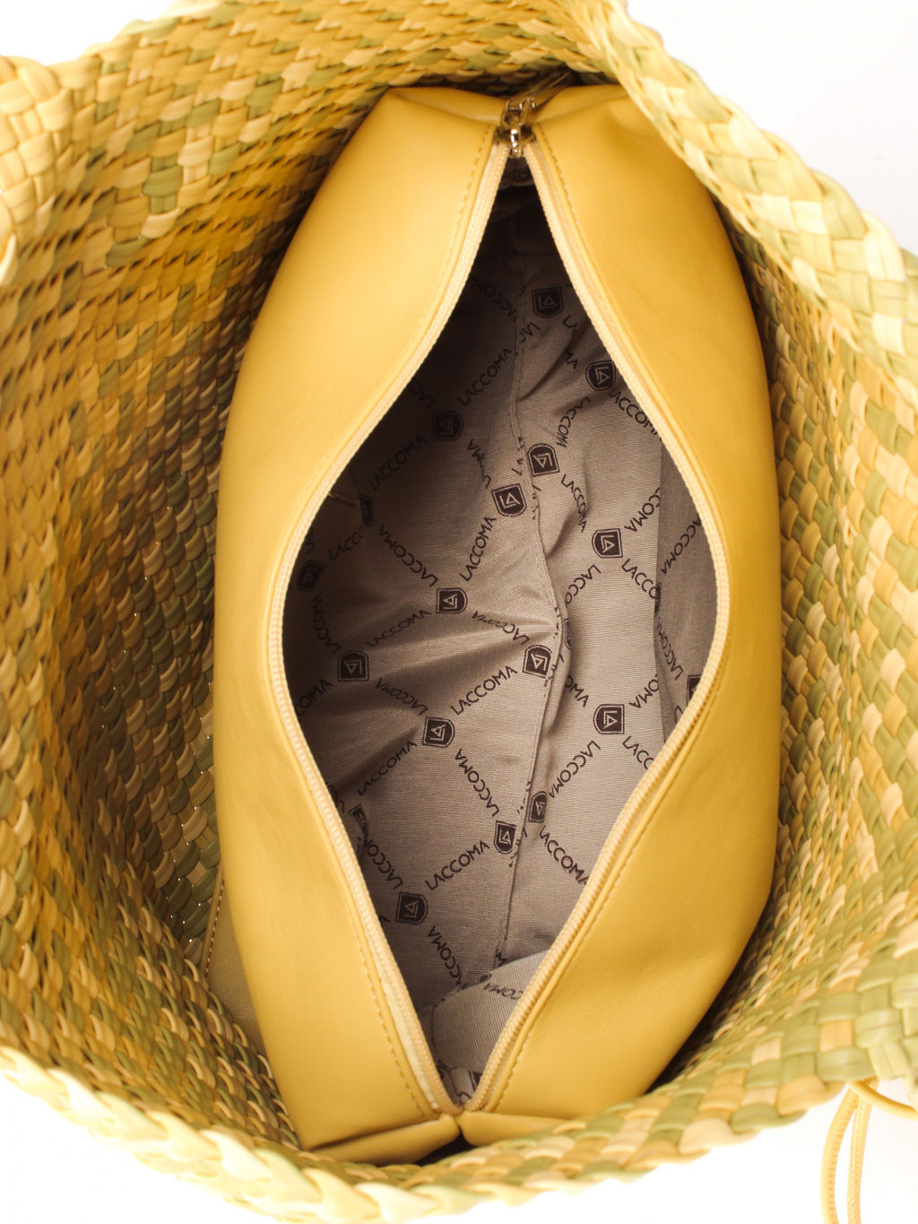 LACCOMA сумка СУ1033-мультицвет желтый эко кожа хлопок  фото 5