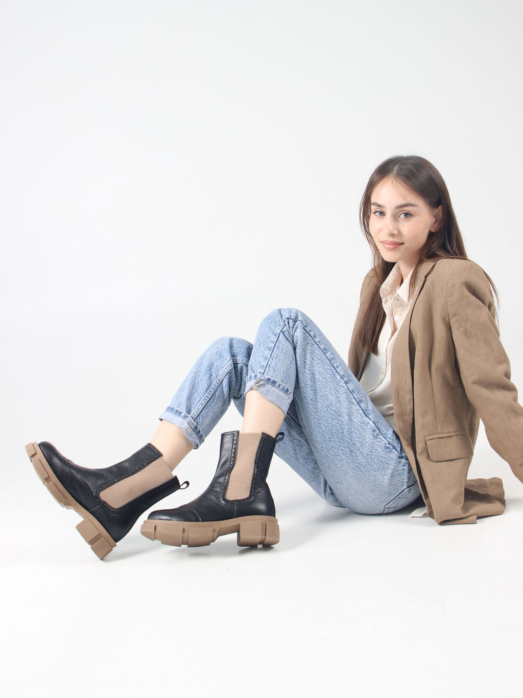 Челси 360.P.21074nut. черный макс какао/Байка