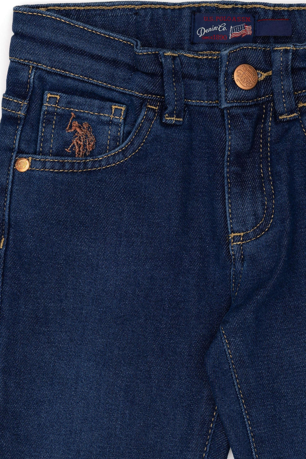 Темно-синие джинсовые брюки для девочки - U.s. polo assn фото 10