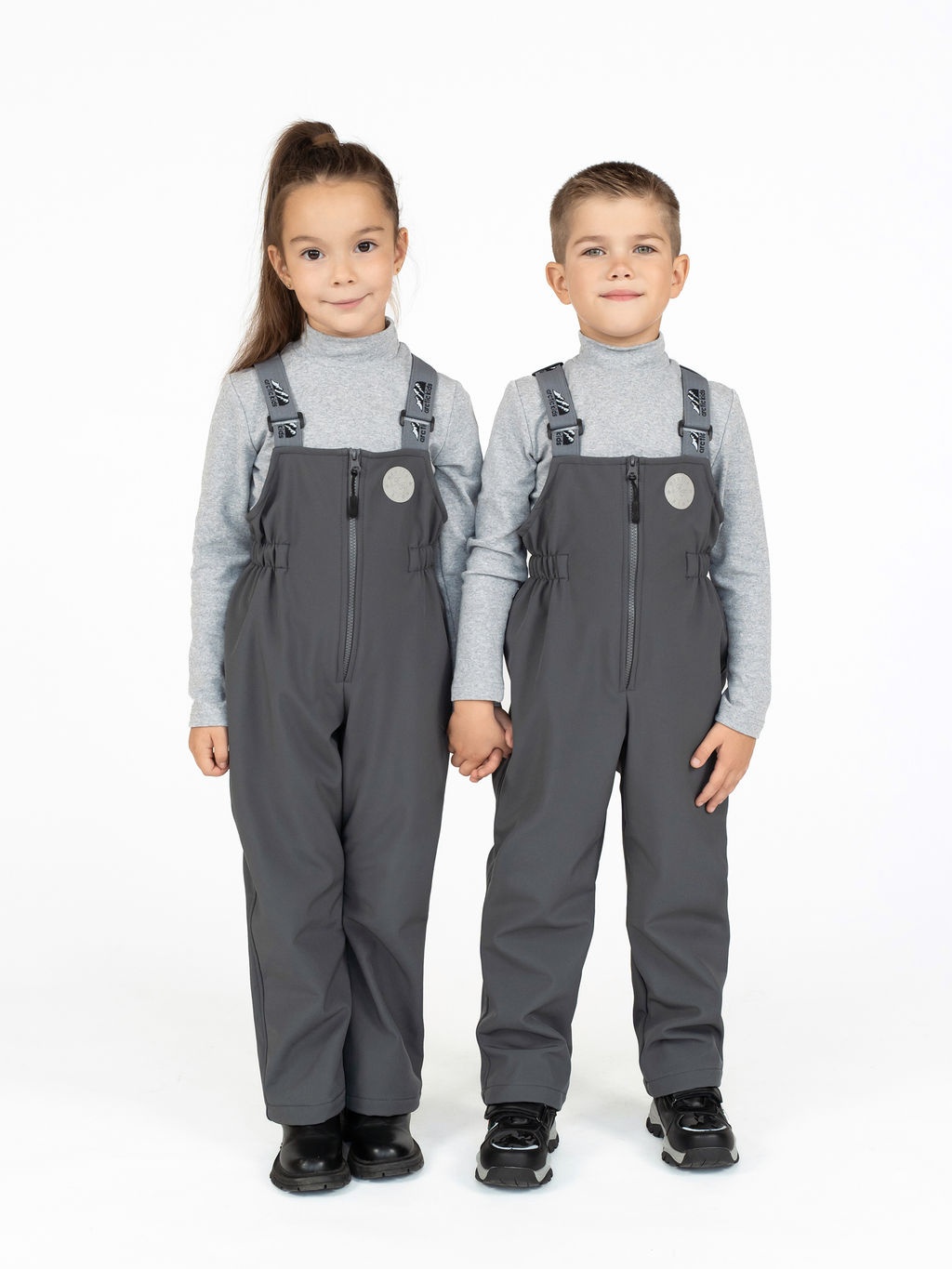 Полукомбинезон демисезонный серый 60-021 (134)