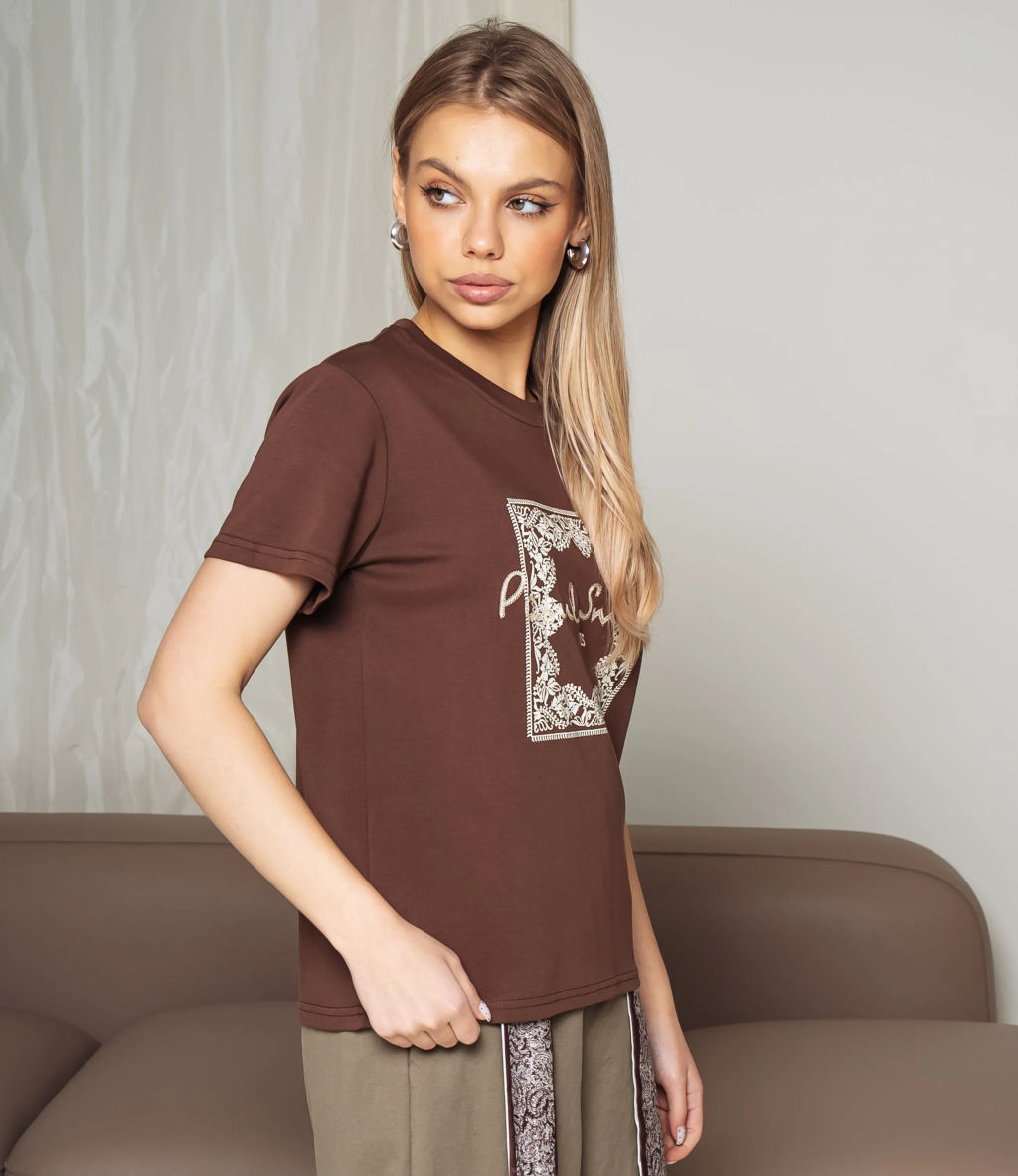 Футболка #КТ8812 (2), шоколадный