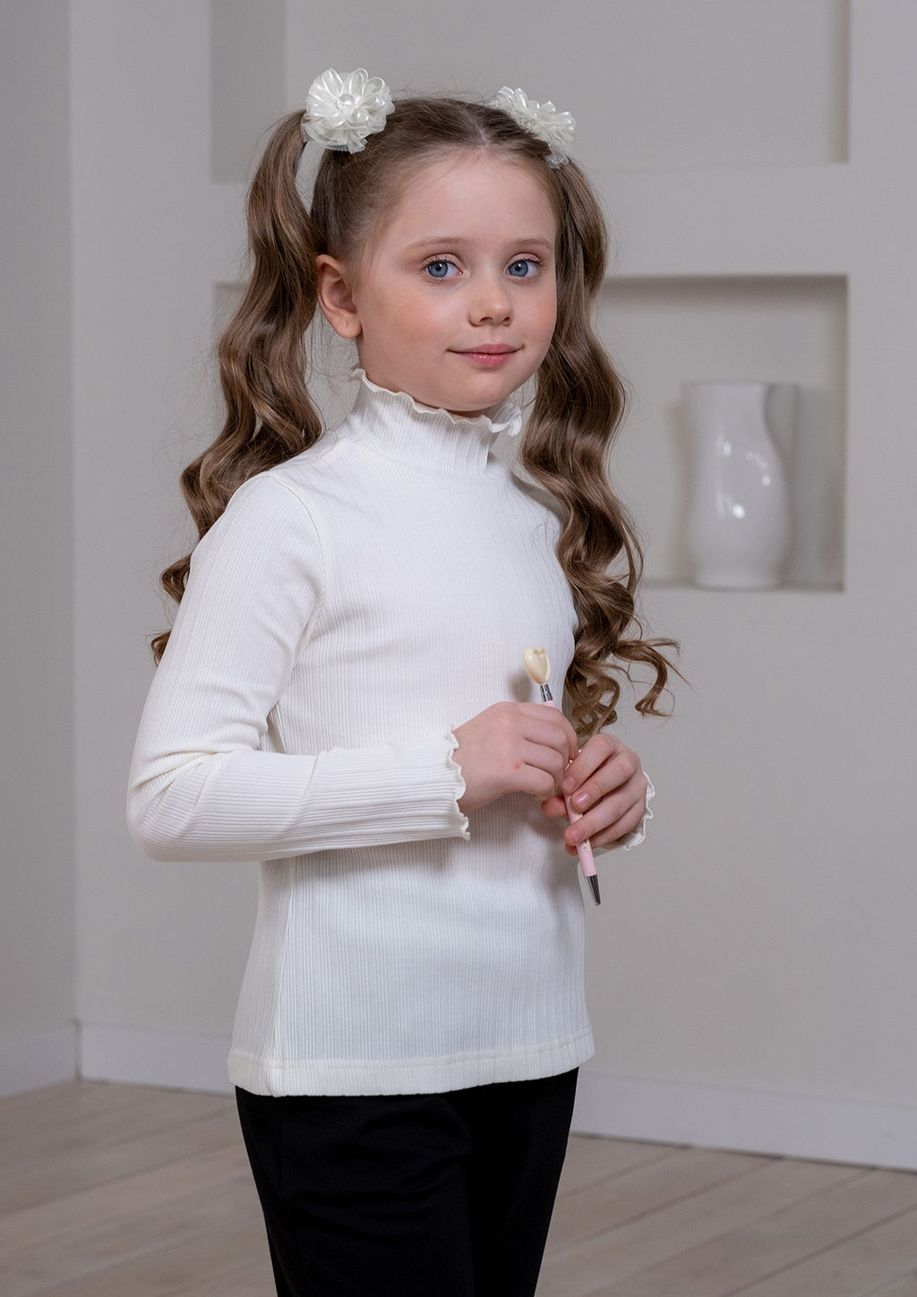 Виола, джемпер трикотажный ванильный/122-60-54 - Alolika фото 2