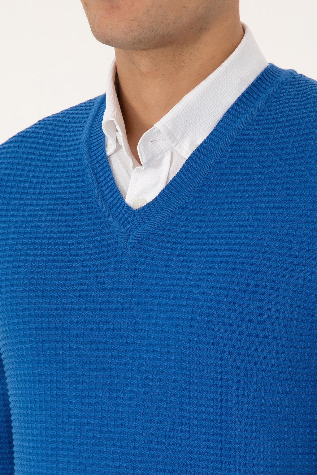 Erkek Regular Fit V Yaka Saks Kazak - U.s. polo assn фото 7