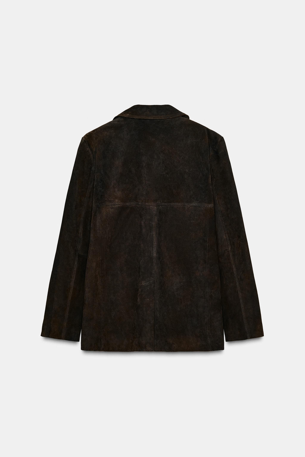 100% SUEDE LEATHER BLAZER WITH POCKETS - Zara фото 6