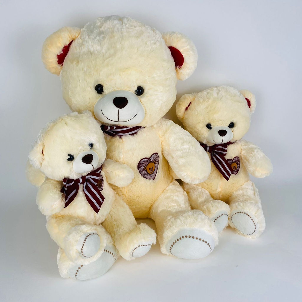 Мягкая игрушка Мишка с полосатым бантом 40 см (арт. 4858/40) - Storyland фото 3