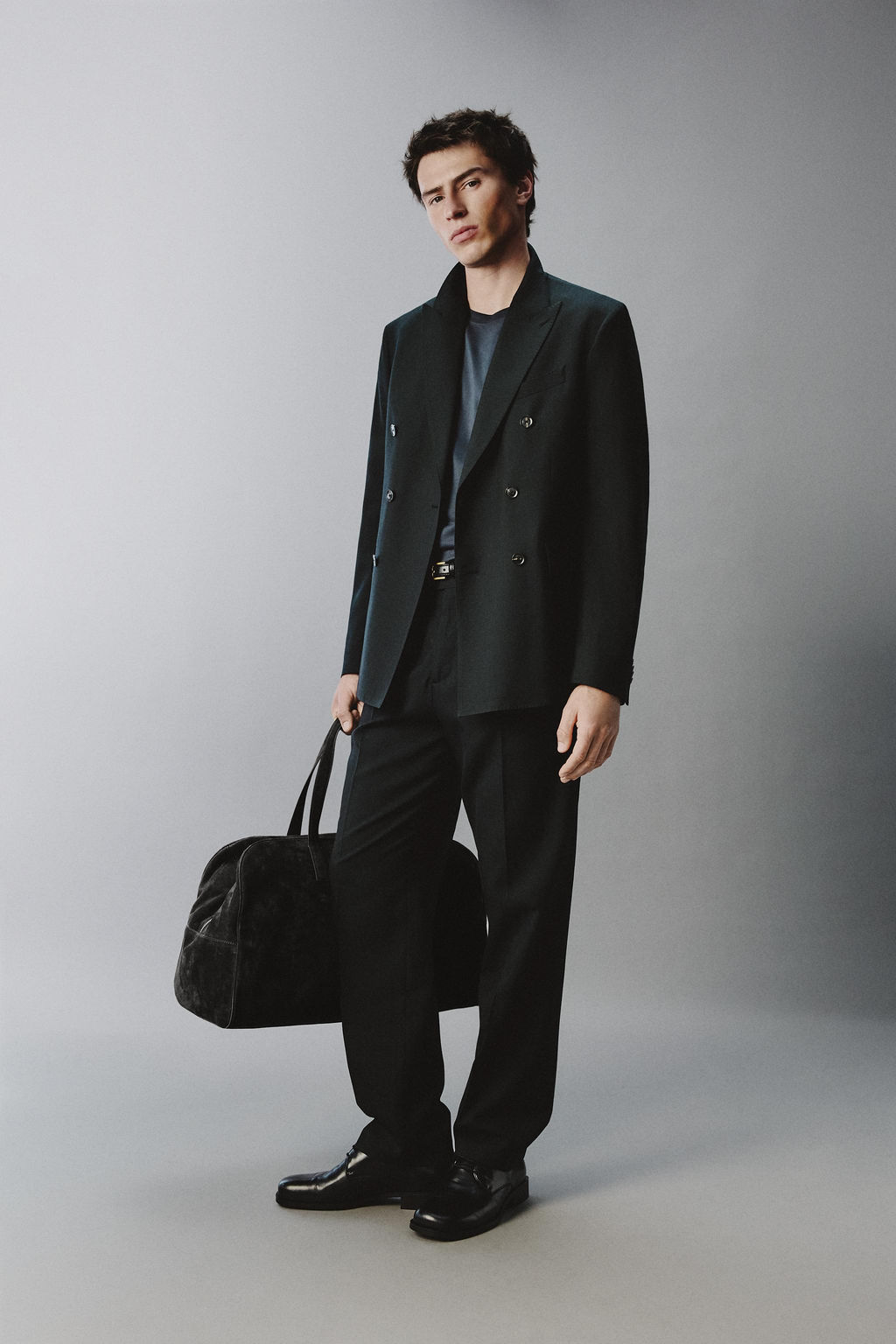 DOUBLE-BREASTED WOOL BLEND SUIT BLAZER - Zara фото 4