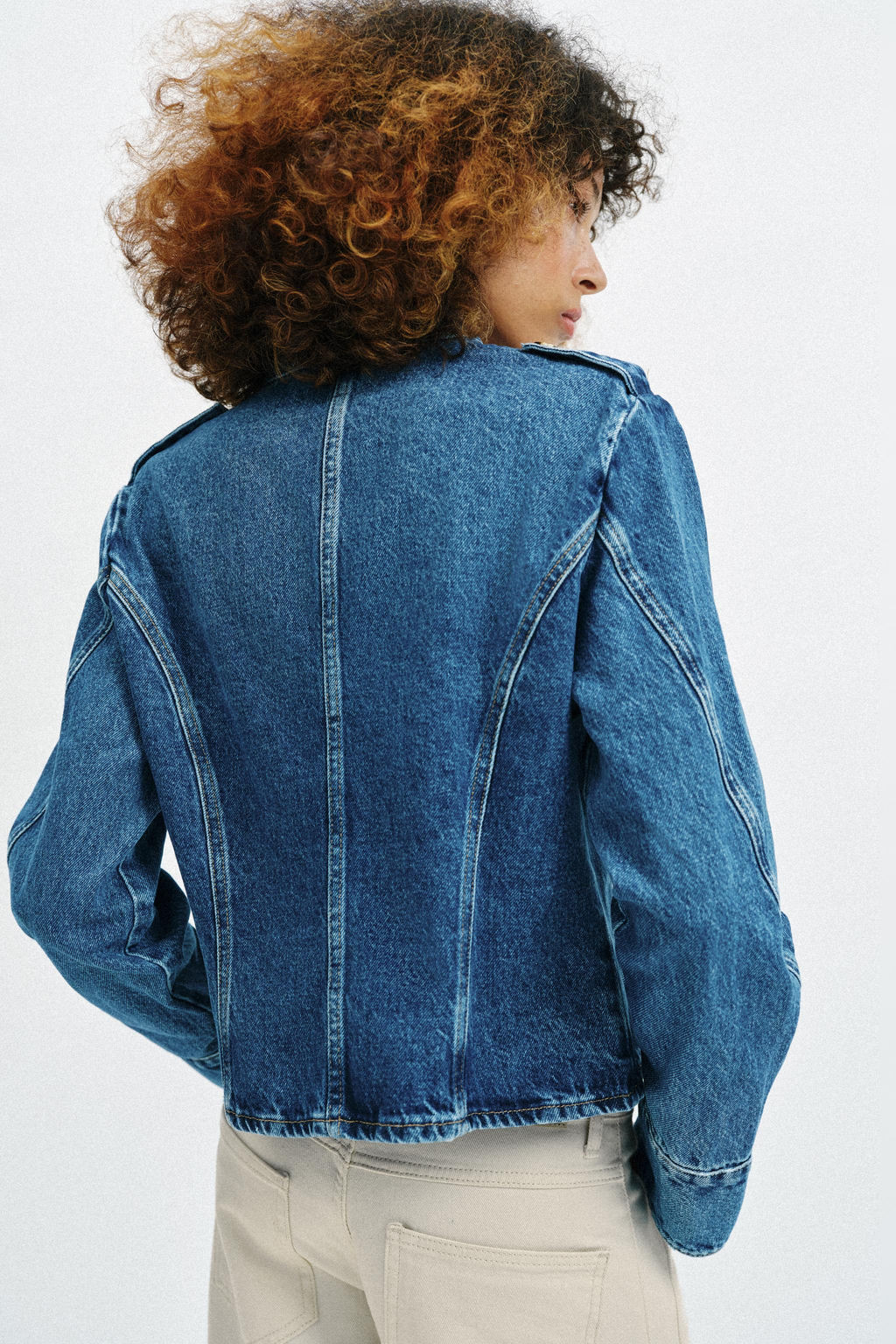 CHAQUETA Z1975 DENIM BOT?N DORADO / Azul medio - Zara фото 7