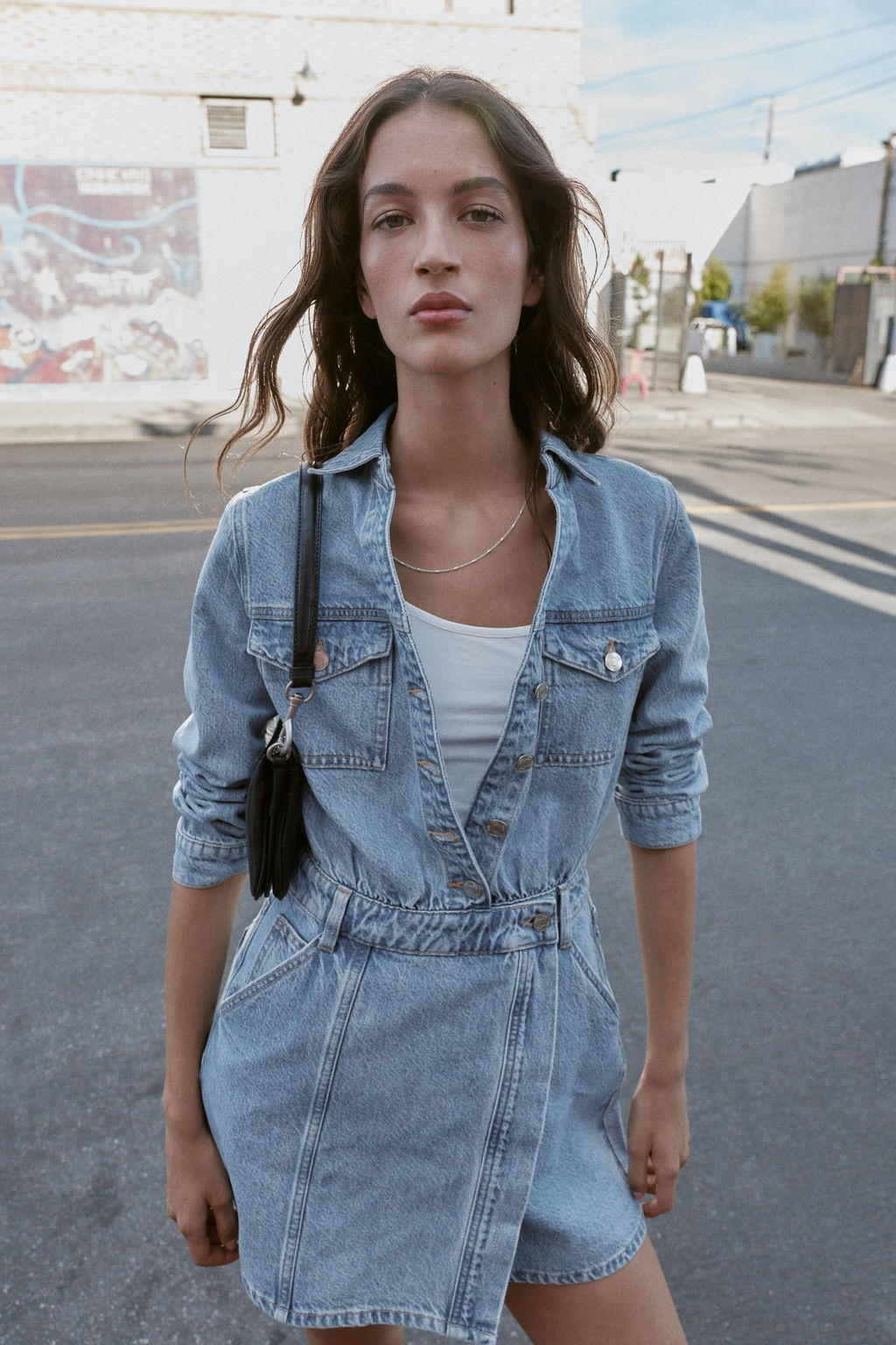 Z1975 SHORT DENIM DRESS - Zara фото 2