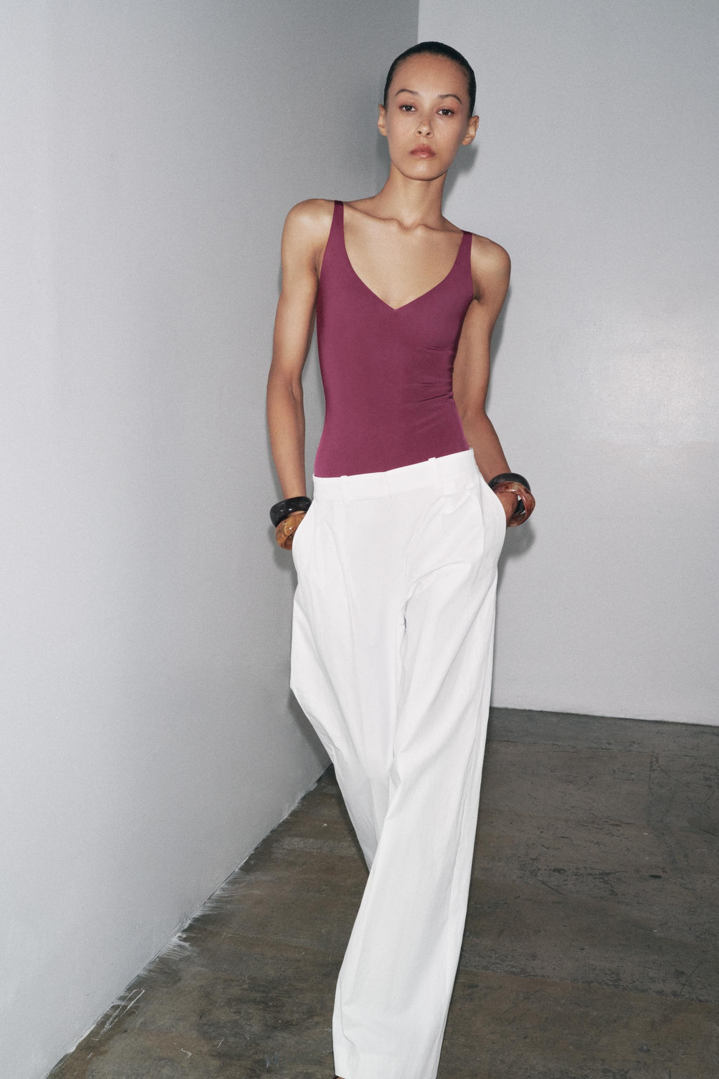 STRAPPY POLYAMIDE BODYSUIT - Zara фото 24