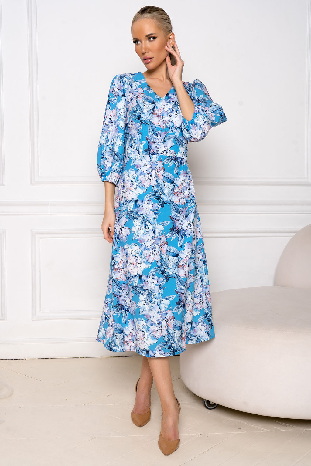 Платье Open Style 6785 синий