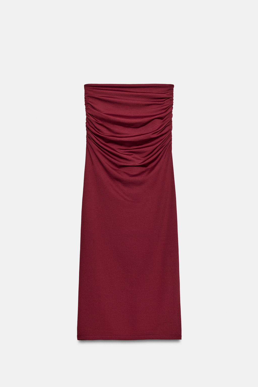 FALDA MIDI POLIAMIDA FORNITURA / Burgundy - Zara фото 2